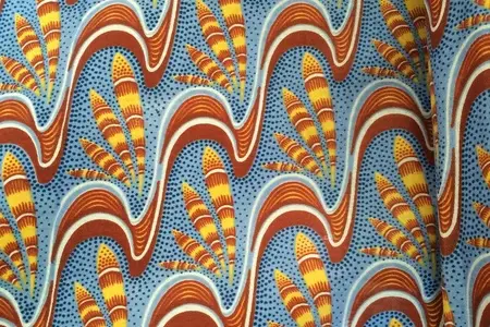 afrikanischer Druck tropischer Feder Baumwollstoff Galerie 1