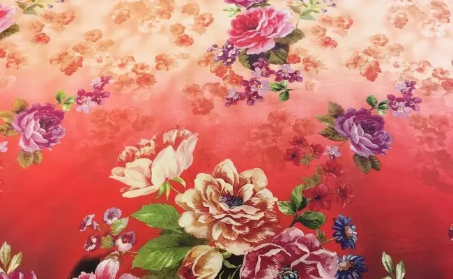 arianna red cotton fabric print banner 1