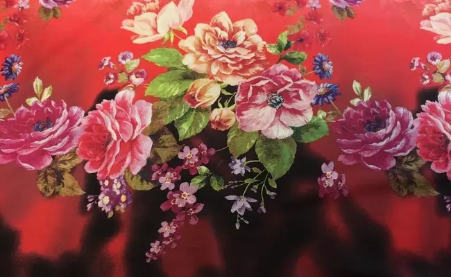 arianna red cotton fabric print banner 3