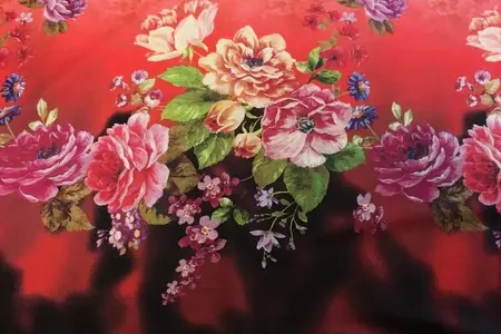 arianna red cotton fabric print gallery 2