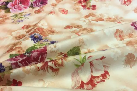 arianna red cotton fabric print gallery 3