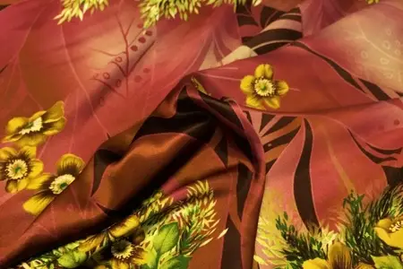 ashley burgundy printed charmeuse fabric gallery 3