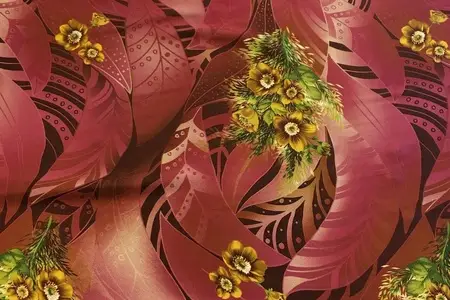 ashley burgundy printed charmeuse fabric gallery 6