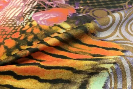 bella purple cotton fabric print gallery 3