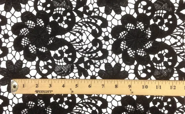 black lily guipure lace fabric banner 3