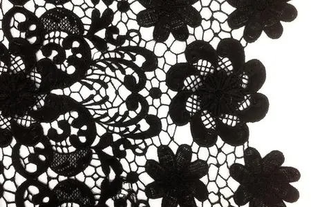 black lily guipure lace fabric gallery 4