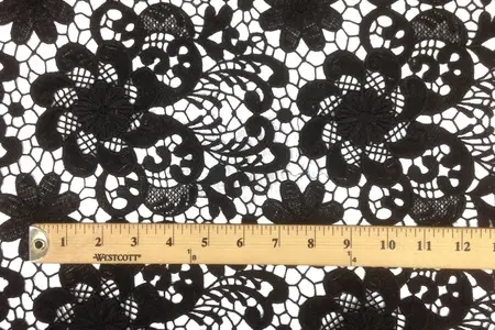black lily guipure lace fabric gallery 5