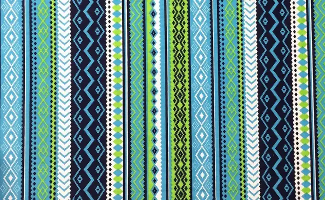 Bannière en tissu bleu aztèque 1 Bannière en tissu bleu aztèque 1
