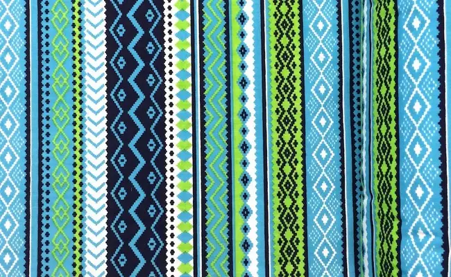 Bannière en tissu bleu aztèque 2 Bannière en tissu bleu aztèque 2