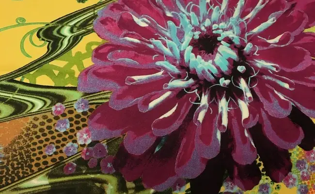 celynn yellow cotton printed fabric banner 1