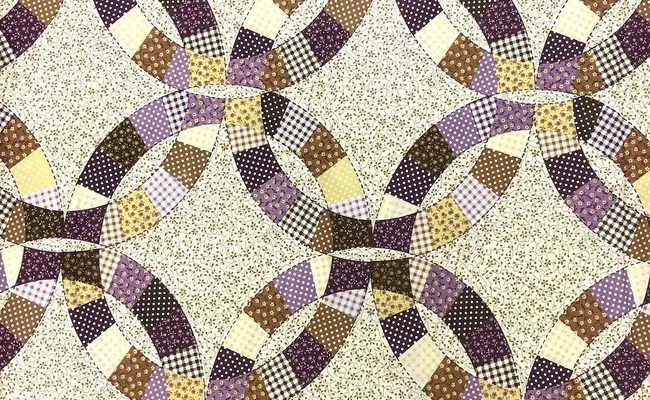 circle brown print cotton polyester sheeting banner 1