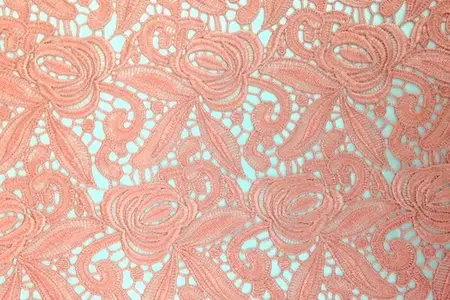corail pêche rose guipure dentelle galerie 2