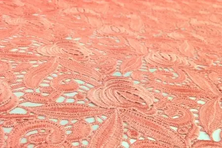 corail pêche rose guipure dentelle galerie 3