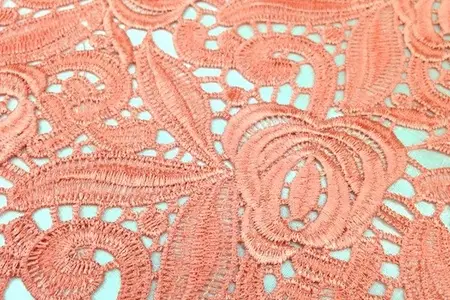 corail pêche rose guipure dentelle galerie 6