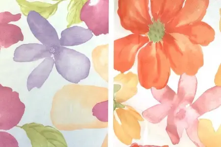 tyylikäs kukka painettu voile kangas galleria 2