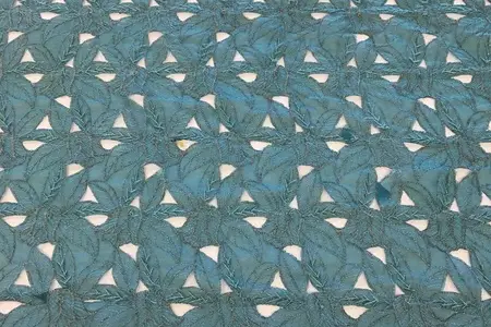 elegant teal beaded lace fabric gallery 1