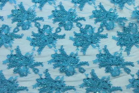 elegant turquoise queen beaded lace gallery 1