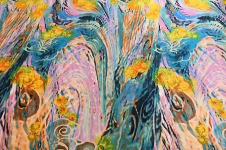 faith blue cotton fabric print gallery 1