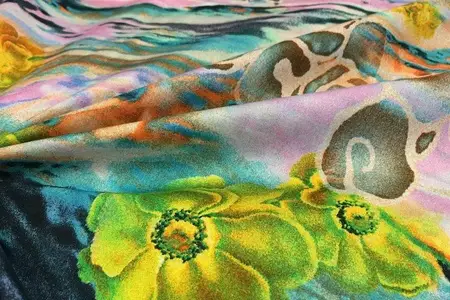 faith blue cotton fabric print gallery 3