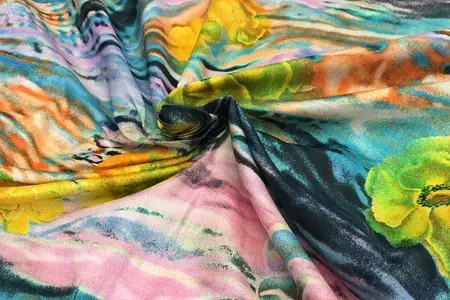 faith blue cotton fabric print gallery 5