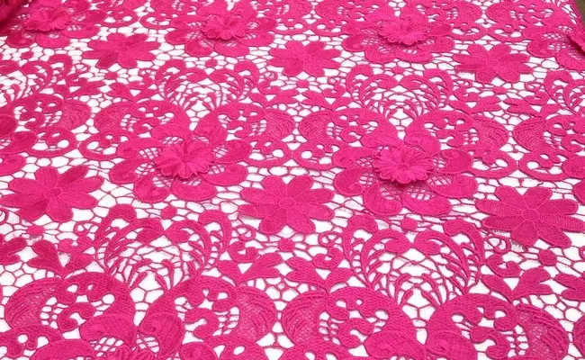 fuchsia lilie blume guipure spitze banner 1