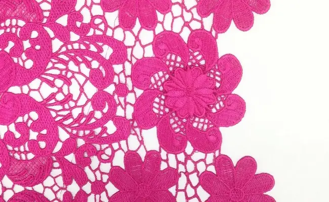 fuchsia lilie blume guipure spitze banner 2