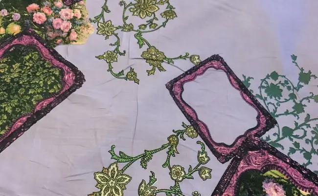 kristen purple cotton print fabric banner 3