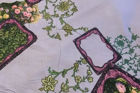 kristen purple cotton print fabric gallery 1