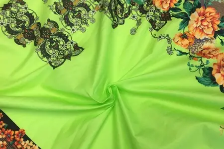 lauren lime cotton fabric print gallery 1