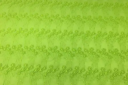 lime green kelly floral voile fabric gallery 4