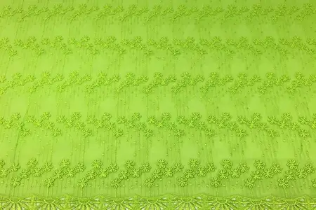 lime green kelly floral voile fabric gallery 6