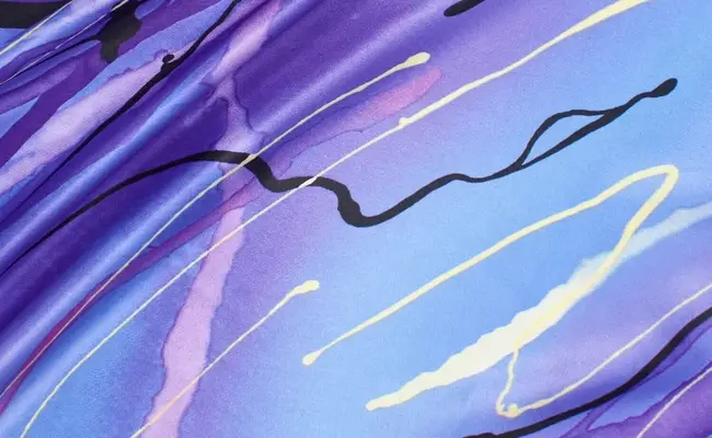 monica blue charmeuse printed fabric banner 2