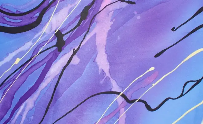 monica blue charmeuse printed fabric banner 3