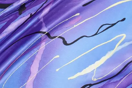 monica blue charmeuse printed fabric gallery 6