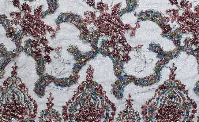 native brown beaded bridal lace banner 3