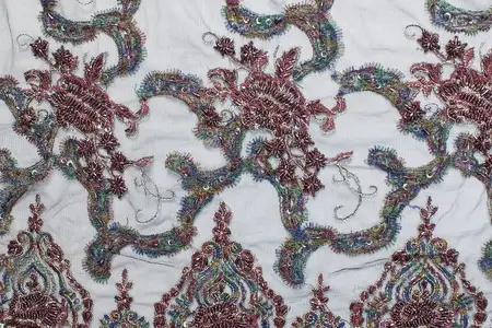 native brown beaded bridal lace gallery 1