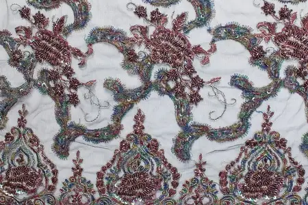 native brown beaded bridal lace gallery 5