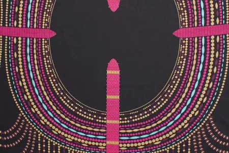 nicole black printed charmeuse fabric gallery 4