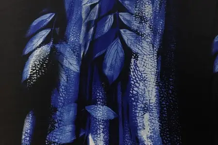 rebecca blue printed charmeuse fabric gallery 5