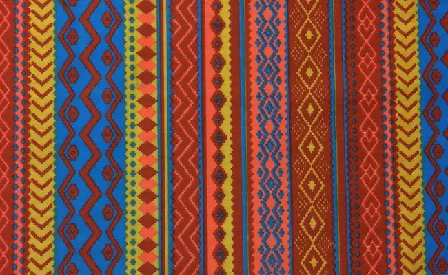 bannière en toile large rouge imprimée aztèque 3 bannière en toile large rouge imprimée aztèque 3