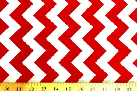 Красный классический шеврон хлопковая ткань галерея 6