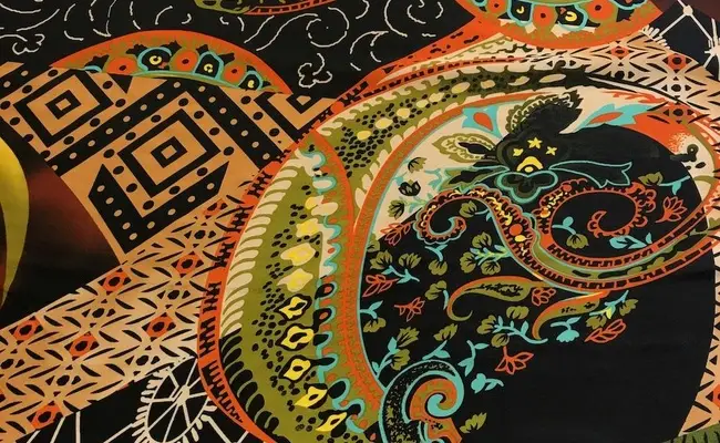 shayla brown printed charmeuse fabric banner 3