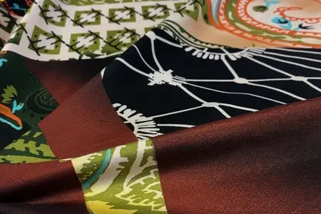 shayla brown printed charmeuse fabric gallery 6