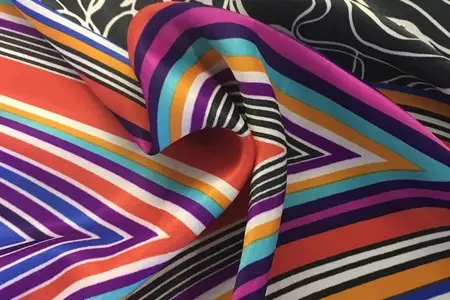sherin multi stripe printed charmeuse fabric gallery 1