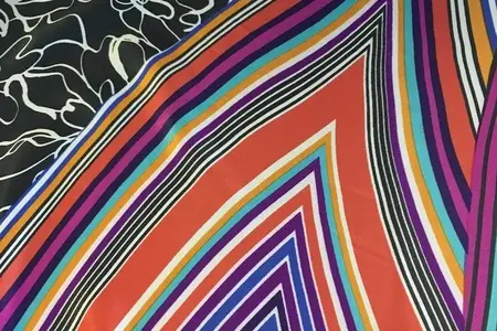 sherin multi stripe printed charmeuse fabric gallery 3