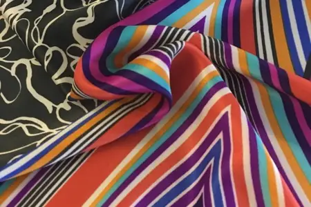 sherin multi stripe printed charmeuse fabric gallery 6