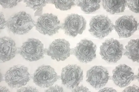 rosetón metálico plateado malla galería 3