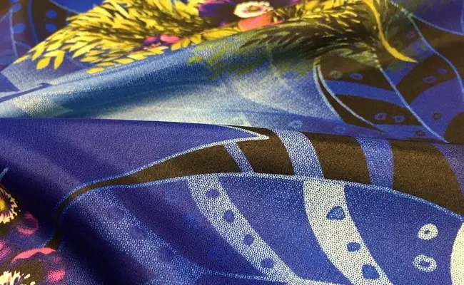 stacy blue charmeuse printed fabric banner 1