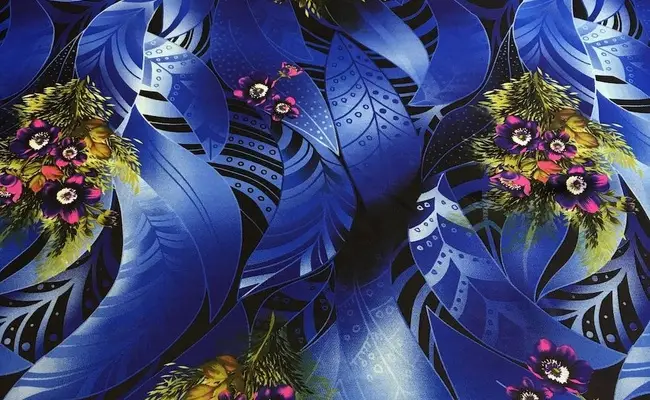 stacy blue charmeuse printed fabric banner 3