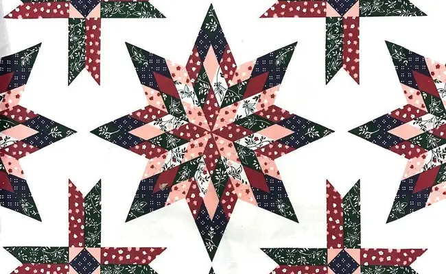 banderola de tela con estampado decorativo verde estrella 1